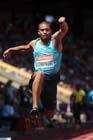 Benjamin Compaore (France), triple jump at the IAAF Diamond League, Birmingham.